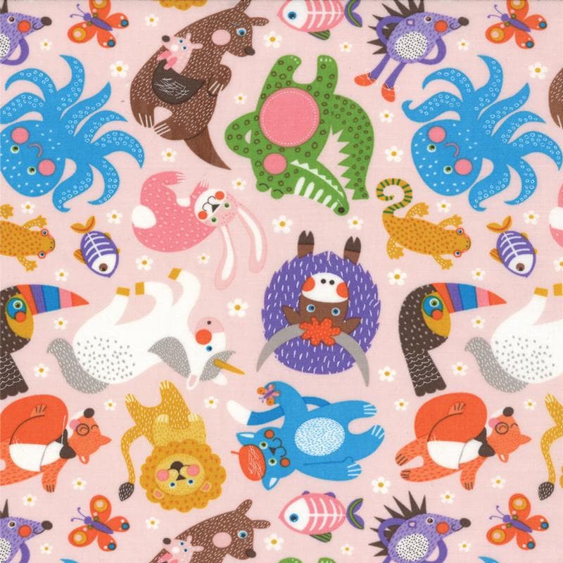 RARE ABC Menagerie Charm Pack OOP, Moda 39520PP, 5" Precut Juvenile Childrens Animal Alphabet Fabric Squares, Abi Hall