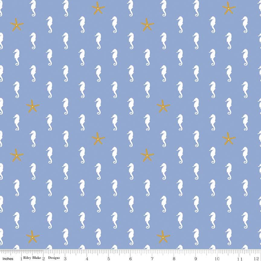 RARE Let's Be Mermaids 5" Stack OOP, Riley Blake 5-7610-42, 5" Precut Baby Girl Mermaid Charm Pack Fabric Squares