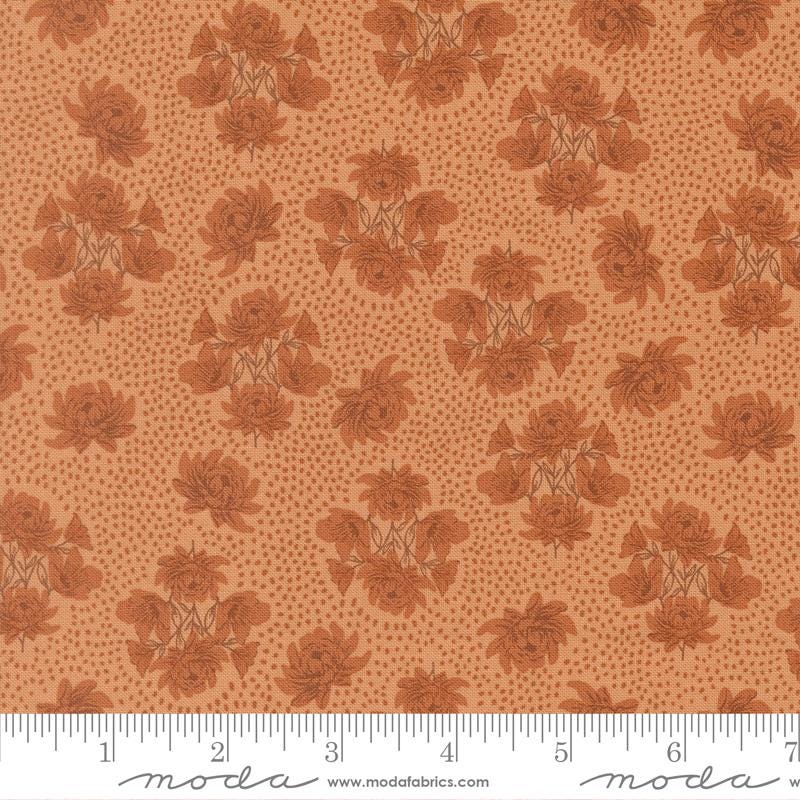 Wellspring 5" Charm Pack, Moda 45670PP, Precut 5" Blue Brown Rust Charcoal Cream Floral Charm Pack Fabric Squares, Fancy That Design House
