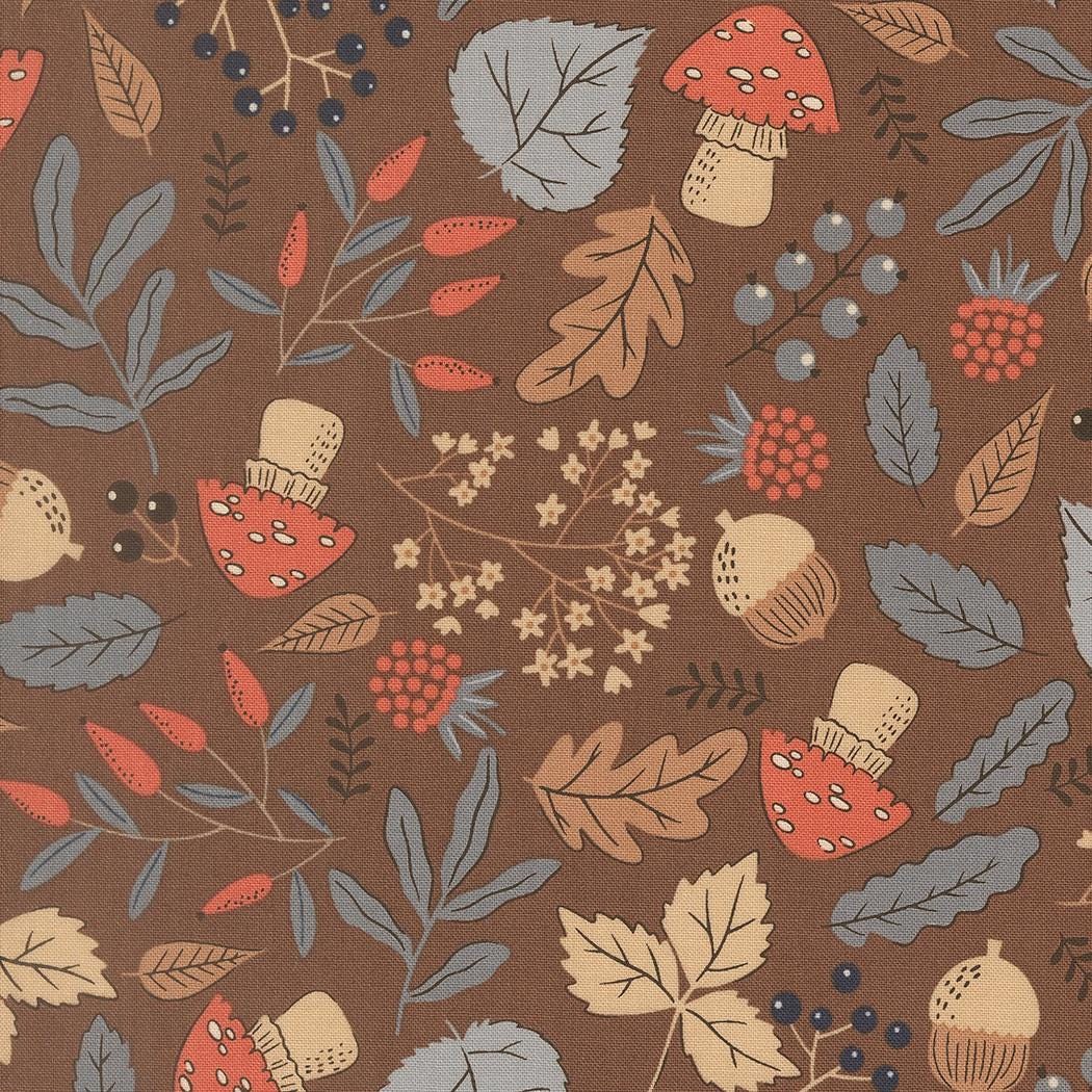 Nature's Sketchbook 5" Charm Pack, Moda 39070PP, 5" Precut Blue Brown Cream Floral Charm Pack Fabric Squares, Elena Amo