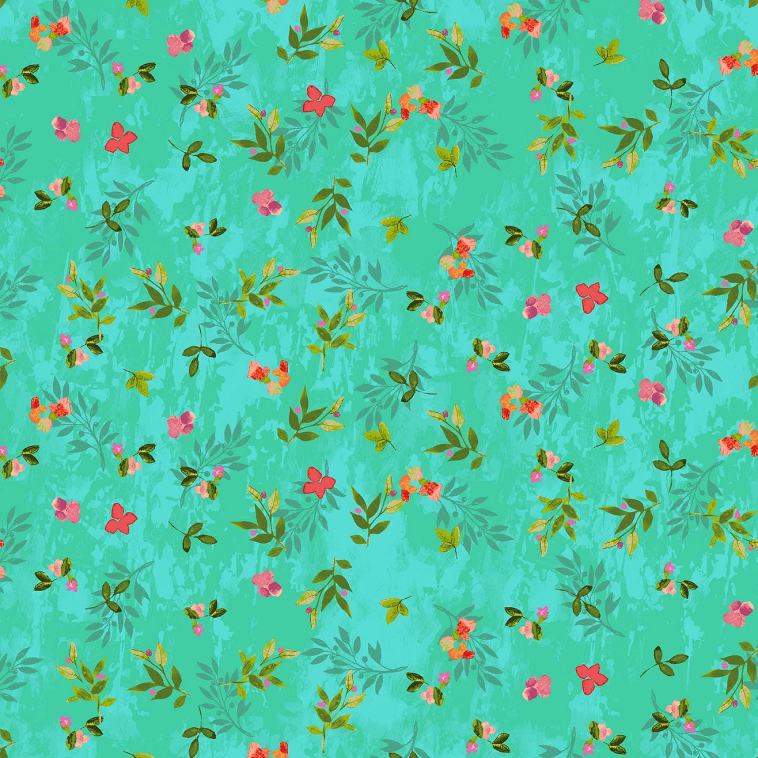Feathered Friends Charm Pack OOP, Clothworks SQ0368, Multicolored Floral and Birds Charm Pack Fabric, 5" Precut Fabric Squares, Sue Zipkin