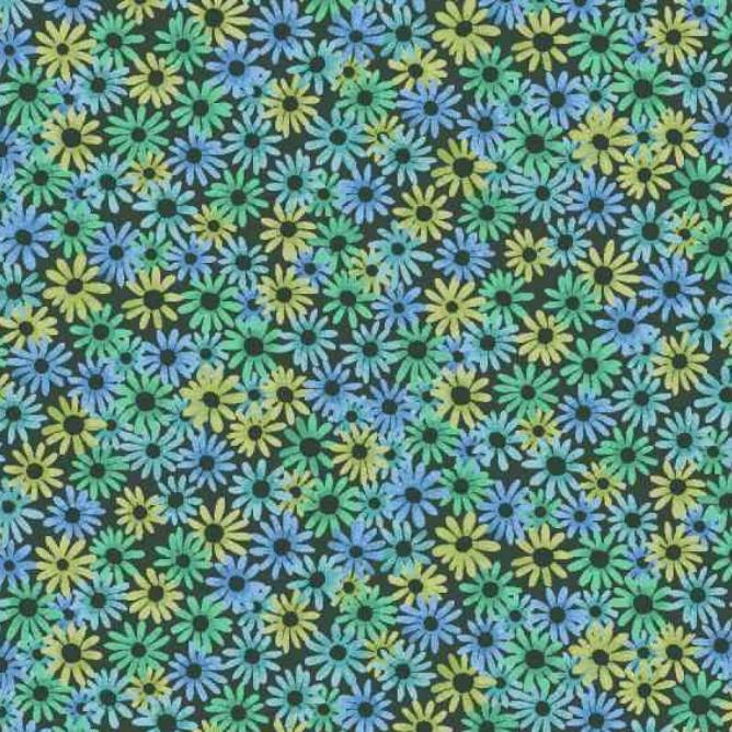 Garden Park 5" Charm Squares, Studio E FB6CPSE-GARDENPARK, 5" Precut Blue Green Floral Butterfly Charm Pack Fabric Squares, Jennifer Brinley