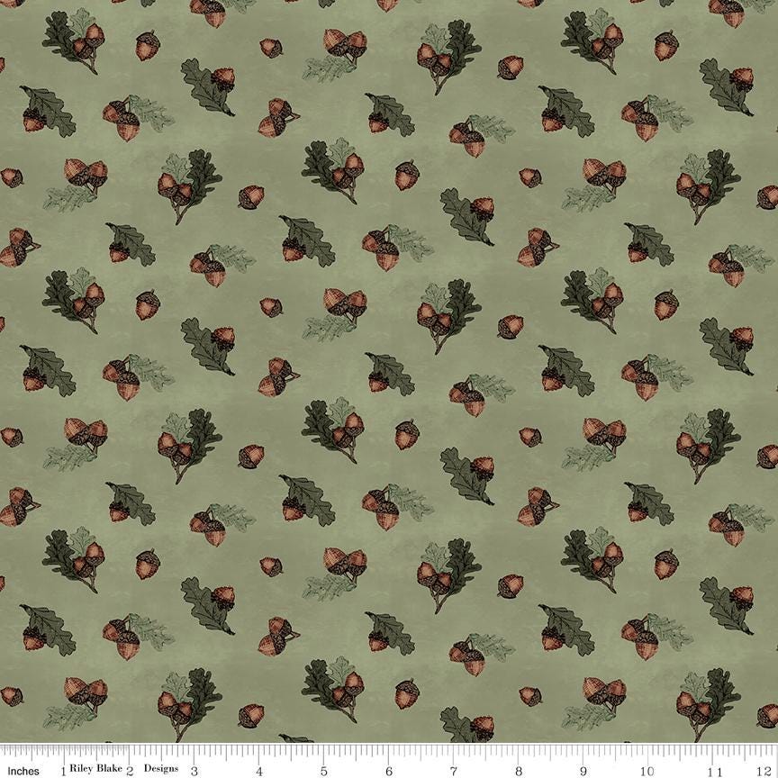 Whispering Pines 5" Stacker, Riley Blake 5-17950-42, Precut 5" Deer Moose Outdoors Nature Masculine Quilt Fabric Squares, RBD