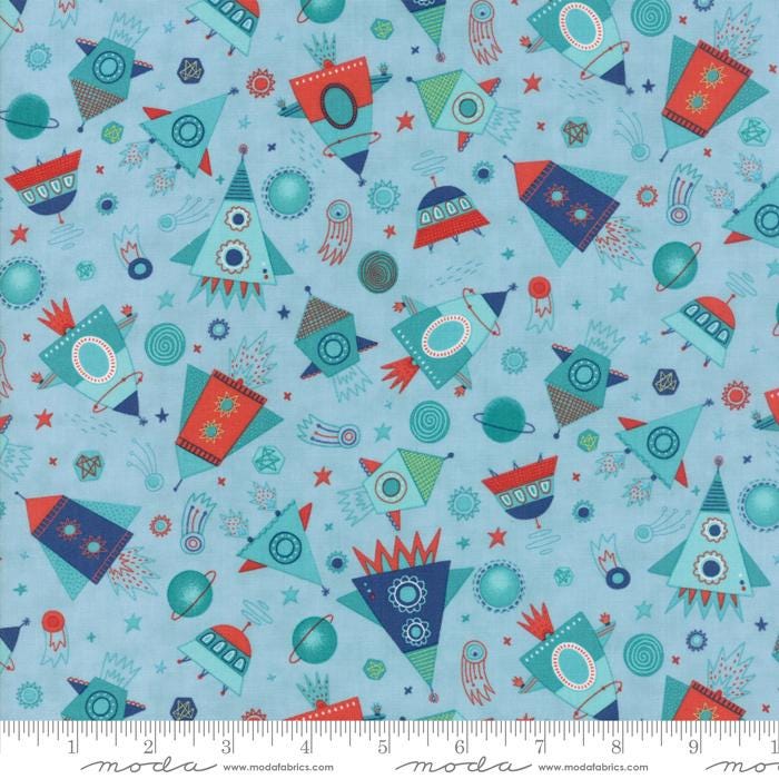 RARE Stellar Baby 5" Charm Pack OOP, Moda 35320PP, Precut 5" Baby Children's Outer Space Fabric Squares, Baby Quilt Fabric, Abi Hall