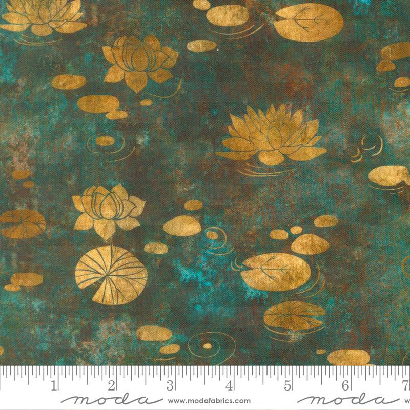 Tranquil Patina 5" Charm Pack, Moda 48110PP, 5" Precut Beige Blue Green Red Japanese Nature Inspired Fabric Squares, Debbie Maddy