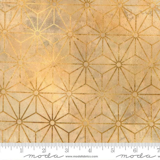 Tranquil Patina - Golden Tan Geometric Blender Fabric, Moda 48115 11 Golden, Debbie Maddy, By the Yard