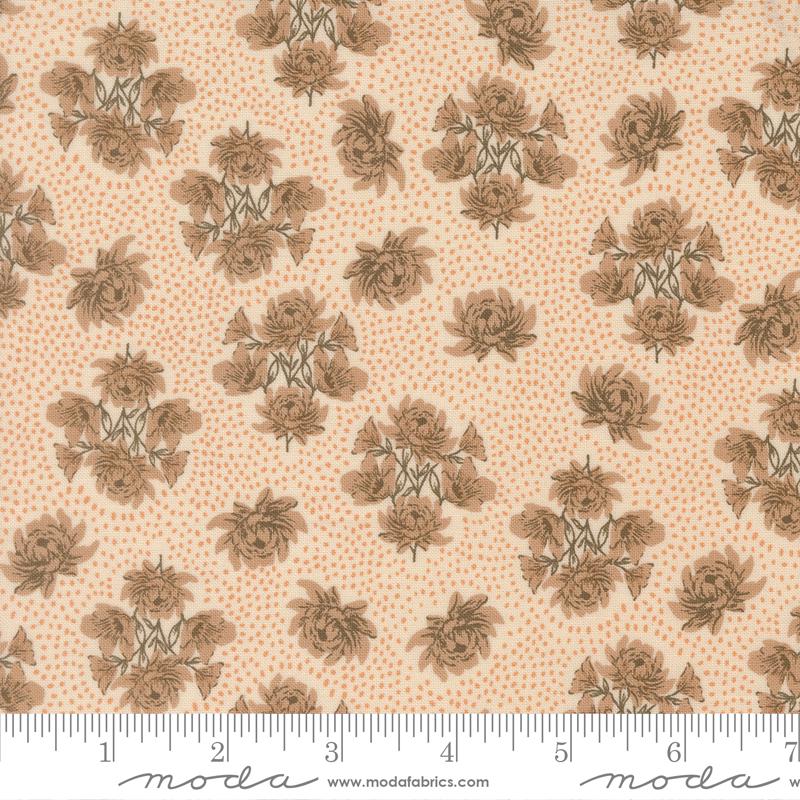 Wellspring 5" Charm Pack, Moda 45670PP, Precut 5" Blue Brown Rust Charcoal Cream Floral Charm Pack Fabric Squares, Fancy That Design House