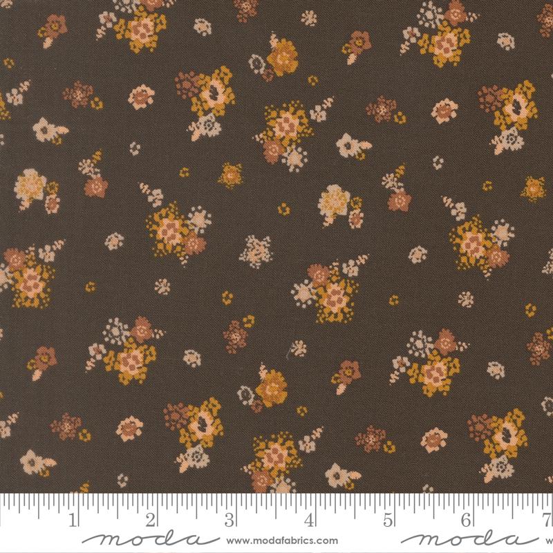 Wellspring 2.5" Jelly Roll, Moda 45670JR, Precut 2.5" Blue Brown Rust Charcoal Cream Floral Fabric Strips, Fancy That Design House