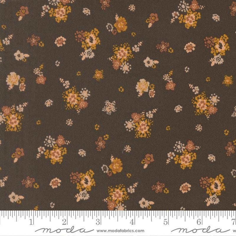 Wellspring 5" Charm Pack, Moda 45670PP, Precut 5" Blue Brown Rust Charcoal Cream Floral Charm Pack Fabric Squares, Fancy That Design House