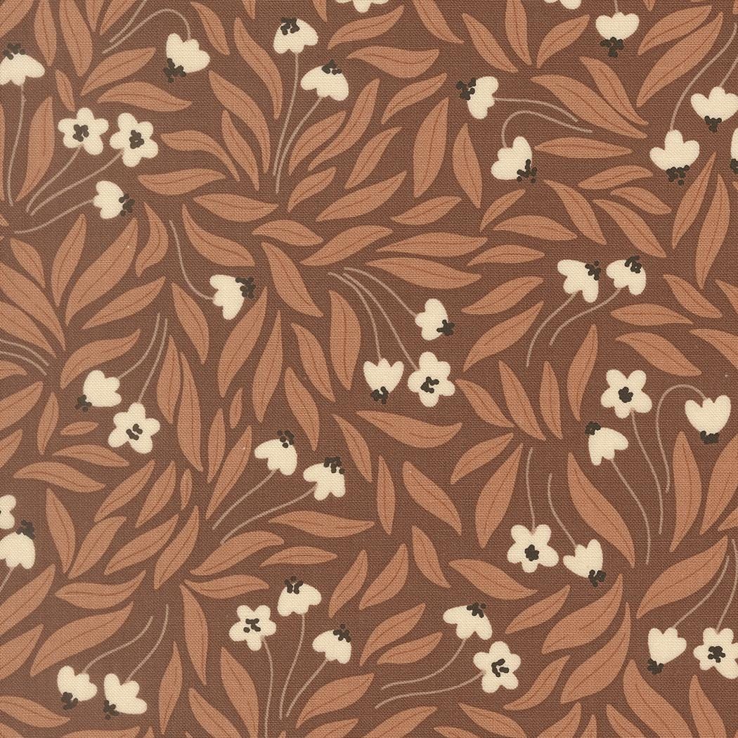 Nature's Sketchbook 5" Charm Pack, Moda 39070PP, 5" Precut Blue Brown Cream Floral Charm Pack Fabric Squares, Elena Amo