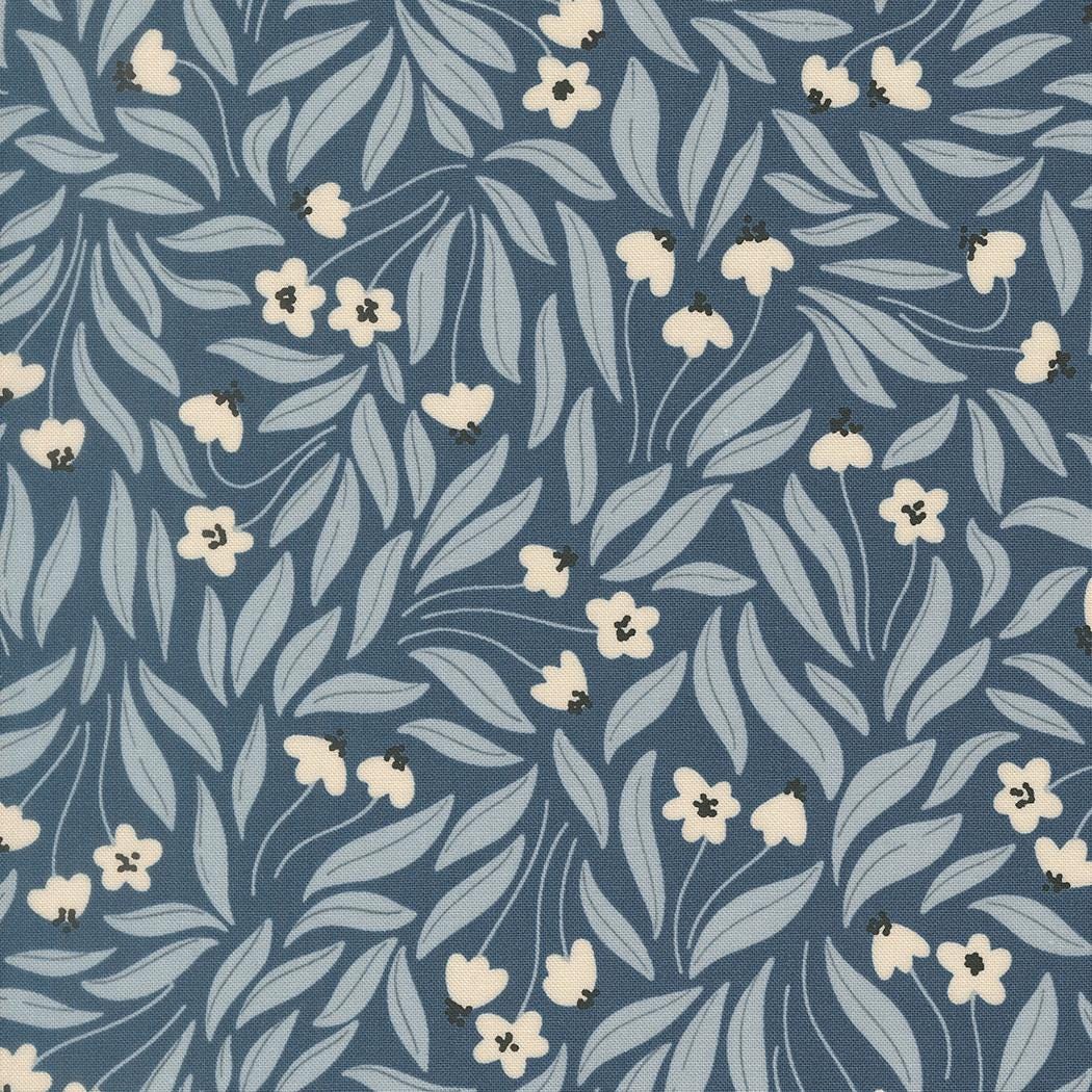 Nature's Sketchbook 5" Charm Pack, Moda 39070PP, 5" Precut Blue Brown Cream Floral Charm Pack Fabric Squares, Elena Amo