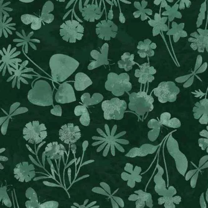 Garden Park 5" Charm Squares, Studio E FB6CPSE-GARDENPARK, 5" Precut Blue Green Floral Butterfly Charm Pack Fabric Squares, Jennifer Brinley