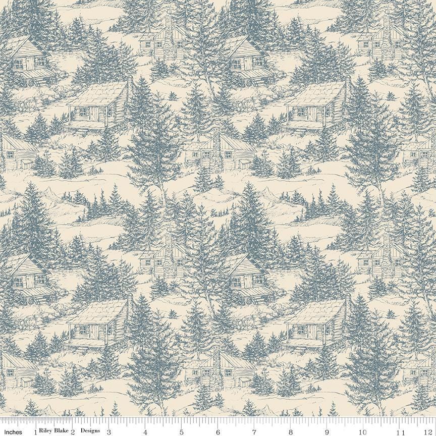 Whispering Pines 5" Stacker, Riley Blake 5-17950-42, Precut 5" Deer Moose Outdoors Nature Masculine Quilt Fabric Squares, RBD