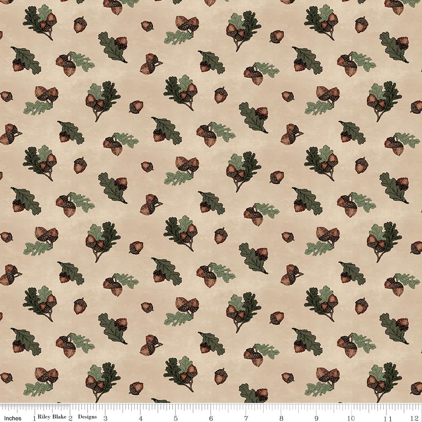 Whispering Pines 5" Stacker, Riley Blake 5-17950-42, Precut 5" Deer Moose Outdoors Nature Masculine Quilt Fabric Squares, RBD