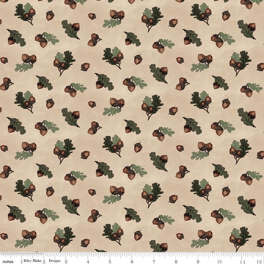 Whispering Pines 10" Stacker, Riley Blake 10-17950-42, Precut 10" Deer Moose Outdoors Nature Masculine Quilt Fabric Squares, RBD