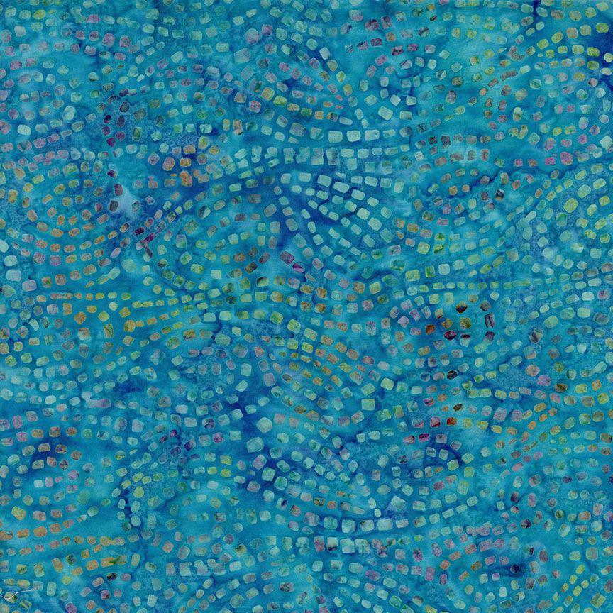 Tonga Cabo Batik 2.5" Strips, Timeless Treasures Treat-Strip40 Cabo, Precut 2.5" Turquoise Blue Brown Beige Coastal Batik Fabric Strips