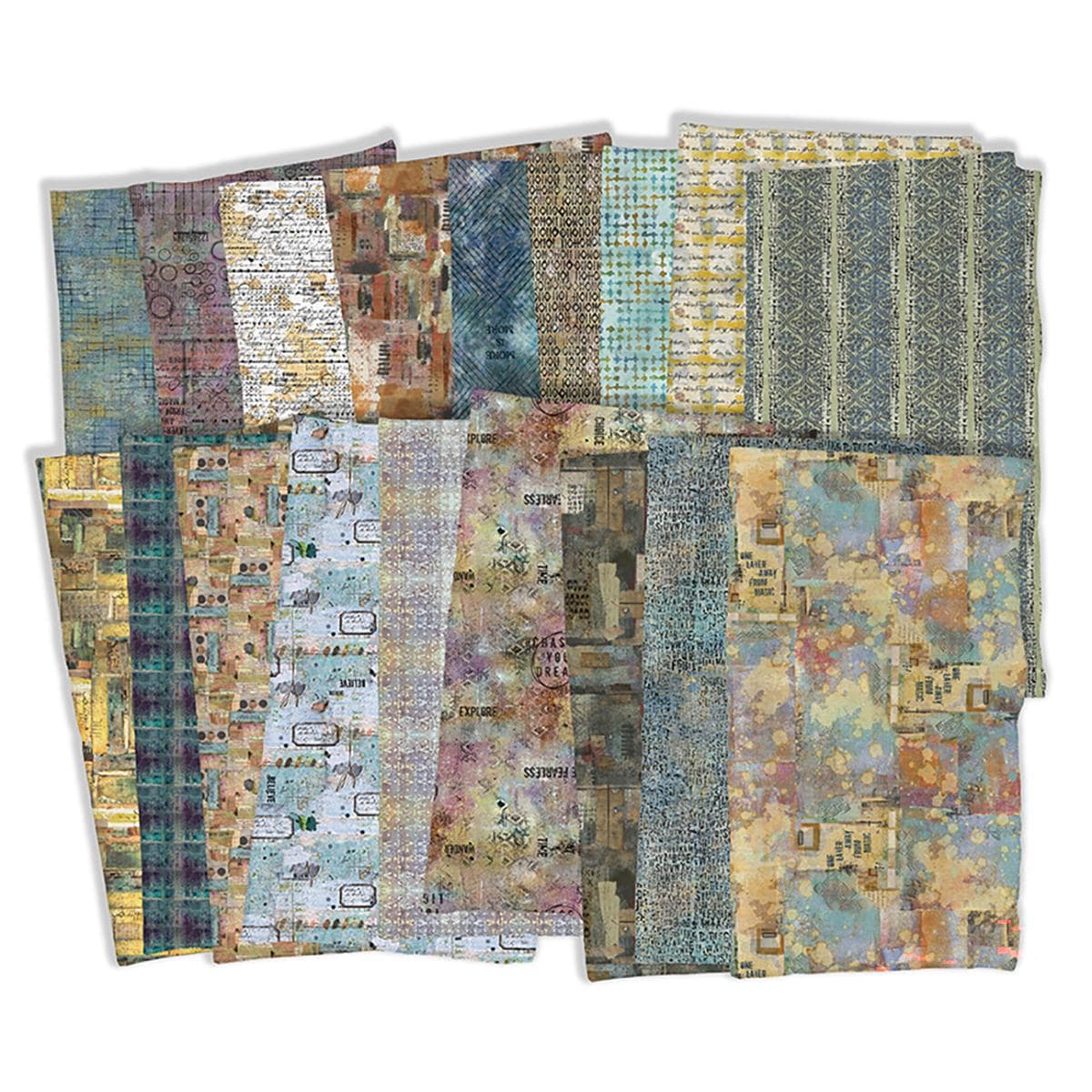 One Layer Away 18 Fat Quarter Bundle, Free Spirit FB4FQSE-ONELAYER, Modern Urban Edgy Fat Quarters, Seth Apter