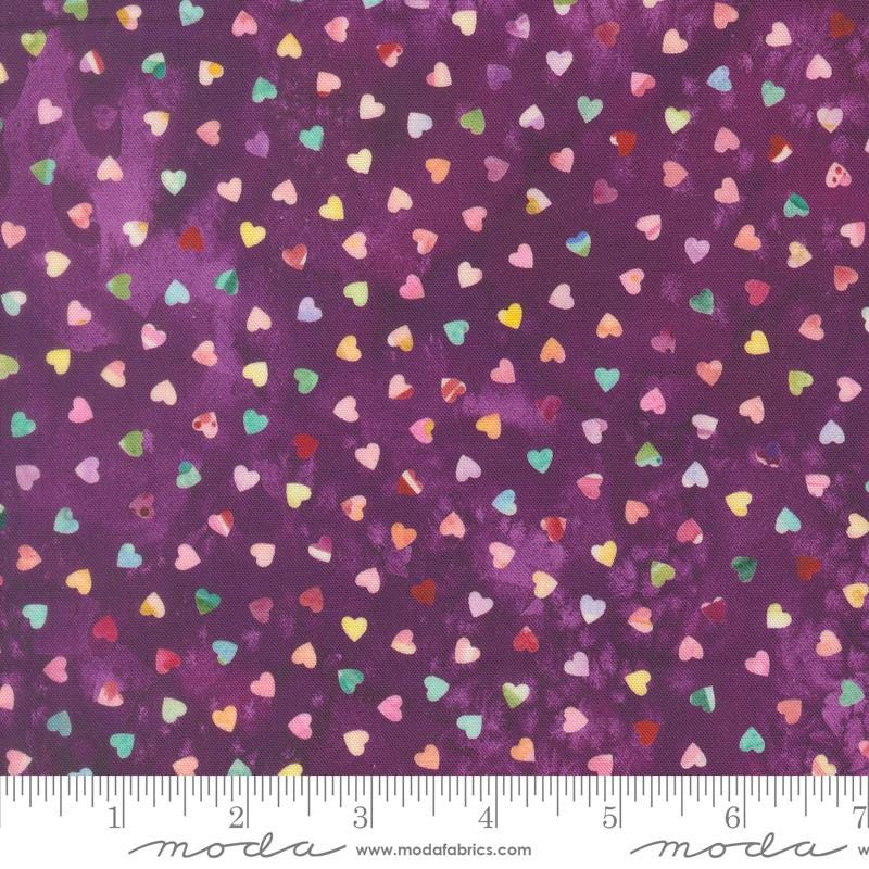 Fleur the Love 5" Charm Pack, Moda 39880PP, Precut 5" Watercolor Purple Teal Pink Floral Fabric Squares, Create Joy Project
