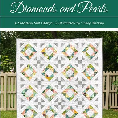 Diamonds and Pearls Quilt Pattern, Meadow Mist Designs MMD1048