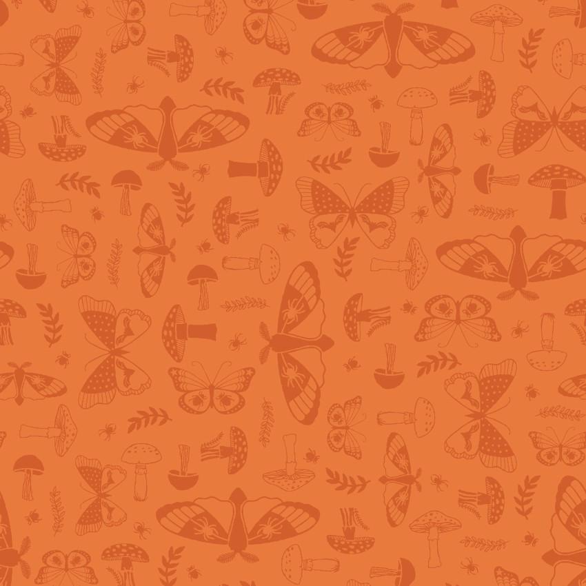 Goth Gardens 2.5" Strips, Maywood Studio ST-MASGOTH, 2.5" Precut Halloween Black Orange Gray White Pumpkins Skeletons Bats Fabric Strips
