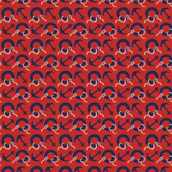 Regatta Days 5" Charm Pack, Maywood Studio CP-MASREDA, 5" Precut Red White Blue Tan Nautical Sailboats Quilt Fabric Squares