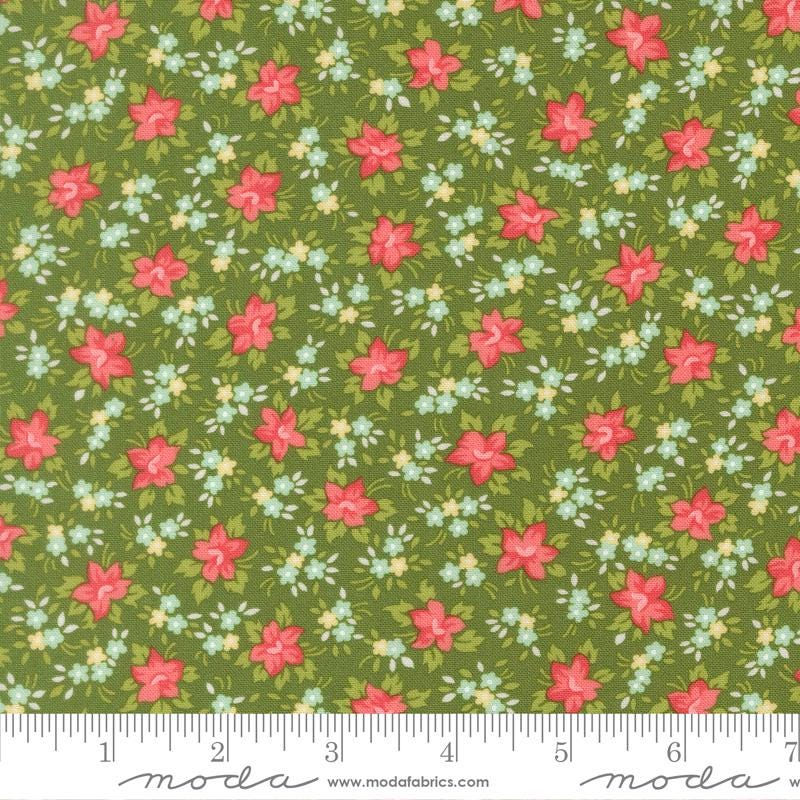 Bloomsberry 5" Charm Pack, Moda 55350PP, 5" Precut Pink Blue Green Red Yellow Strawberry Floral Charm Pack Fabric Squares, Camille Roskelley