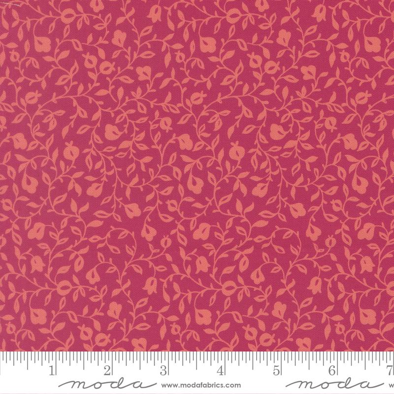 Sitara 5" Charm Pack, Moda 11980PP, Pink Teal Green Floral Charm Pack Fabric, 5" Precut Fabric Squares, Crystal Manning