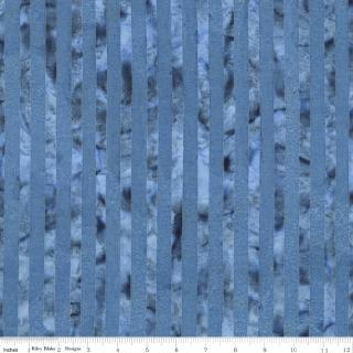 Expressions Batiks Basics Get in Line - Medium Blue Striped Batik Fabric, Riley Blake BT21300-293 Blueprint, Cotton Fabric, By the Yard