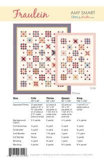Fraulein Quilt Pattern, Diary of a Quilter DOQ1805, Layer Cake Jelly Roll Friendly Granny Squares Crib Throw Bed Quilt Pattern, Amy Smart