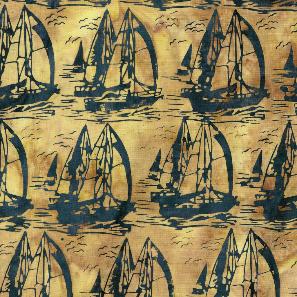 Coastal Current 10" Stack, Island Batik, Precut 10" Blue Brown Beige Nautical Beach Shells Batik Layer Cake Fabric Squares