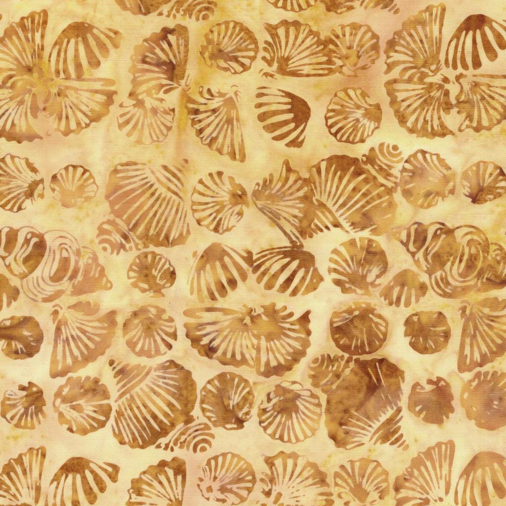 Coastal Current 10" Stack, Island Batik, Precut 10" Blue Brown Beige Nautical Beach Shells Batik Layer Cake Fabric Squares