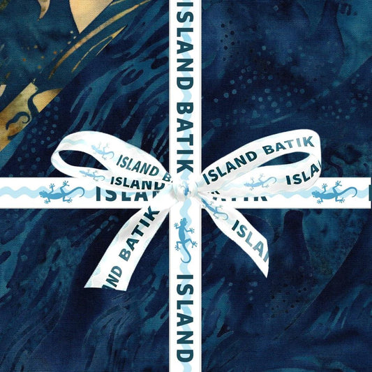 Coastal Current 5" Stamp, Island Batik, 5" Precut Blue Brown Beach Shells Fish Coastal Batik Fabric Charm Pack Quilt Squares