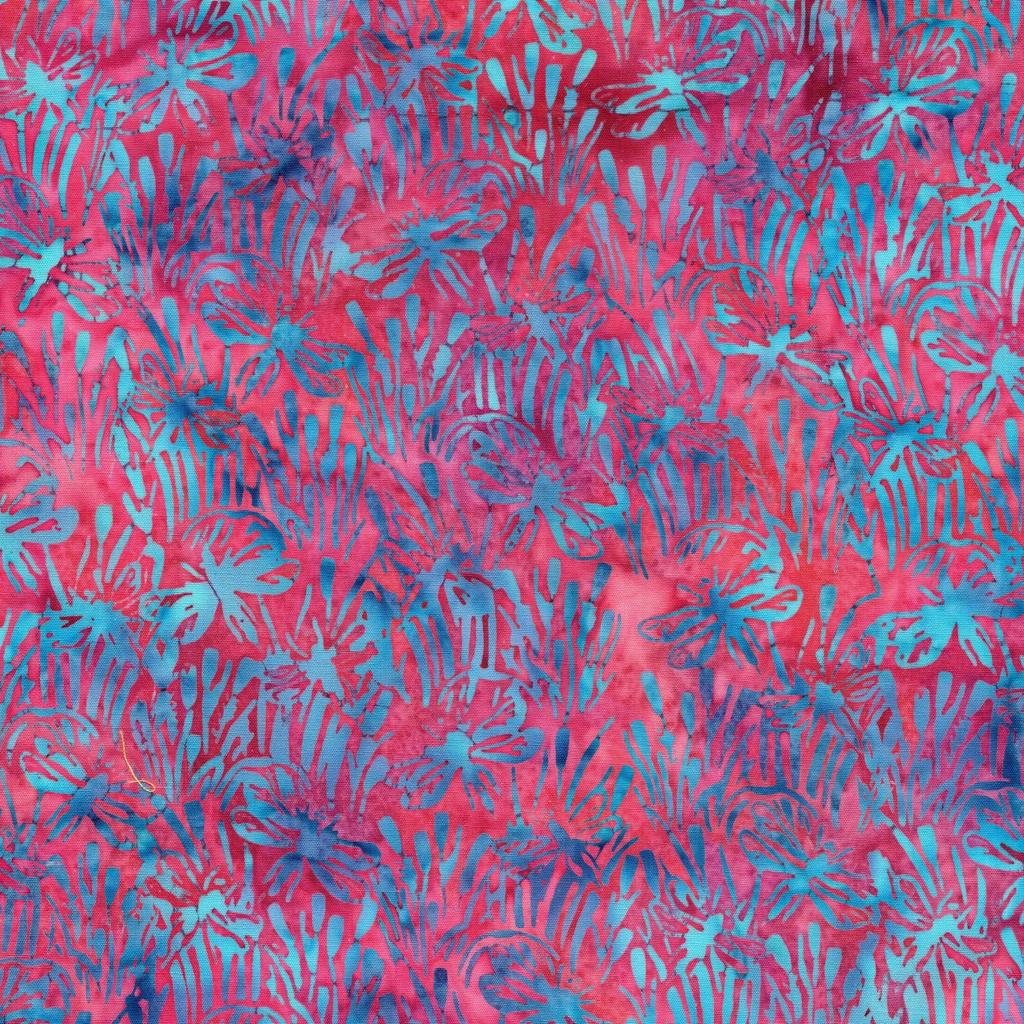 Lily Pad Lane 5" Stamp, Island Batik, 5" Precut Blue Pink Purple Beige Floral Batik Fabric Charm Pack Quilt Squares