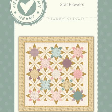 Star Flowers Quilt Pattern, Pieces From My Heart PH845