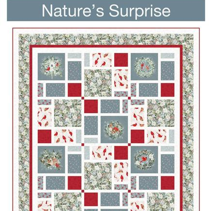 Nature's Surprise Block Panel Frame Quilt PATTERN, Pine Tree Country Quilts PT2259