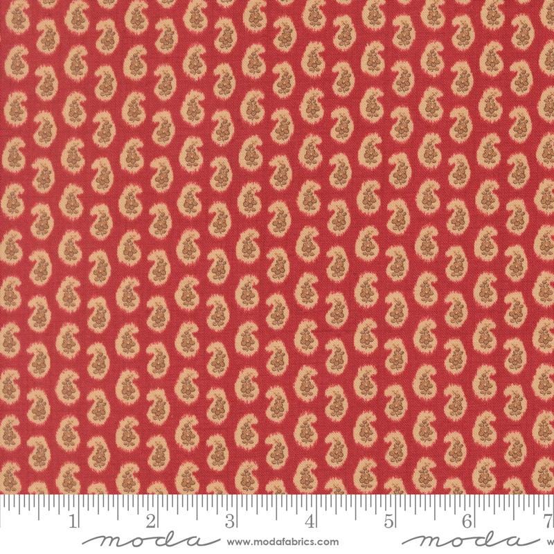 Le Jardin Rouge 10" Layer Cake, Moda 36150LC, 10" Precut Red Pink Beige Tan Green Cream Floral Layer Cake Fabric Squares, French General