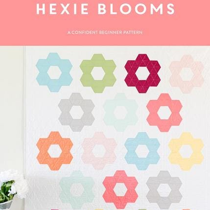 Hexie Blooms Quilt Pattern, Cotton and Joy CJ108