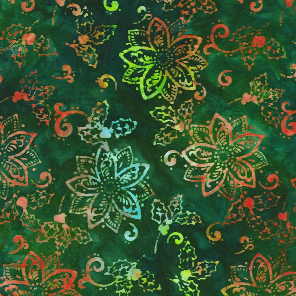 Artisan Batiks - Christmas Cheer 5" Charm Squares, Robert Kaufman CHS-1388-42, 5" Precut Red Green Christmas Xmas Batik Fabric Squares