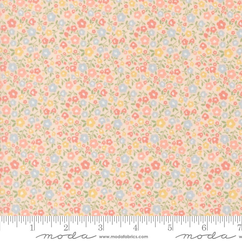 Handmade Sweetness Charm Pack, Moda 31790PP, 5" Precut Pink Green Blue Yellow Floral Charm Pack Fabric Squares, My Sew Quilty Life, Briggs