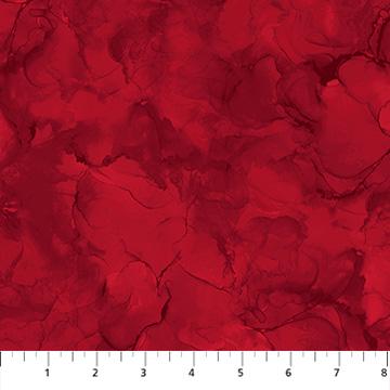 Mirage - Red Watercolor Blender Fabric, Northcott 28270-25 Cardinal, Red Tonal Texture Blender Fabric, By the Yard