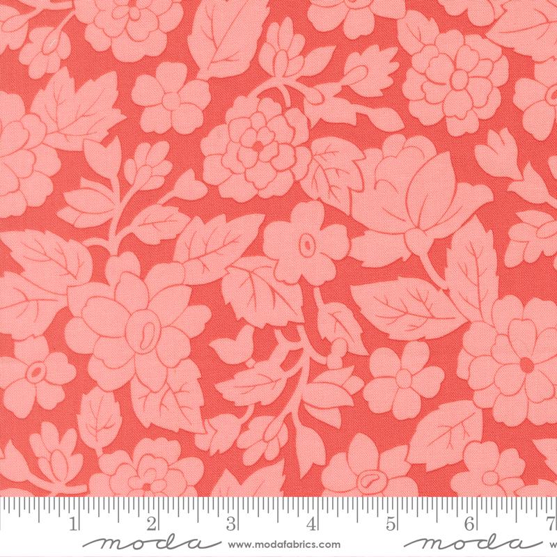 Bloomsberry 5" Charm Pack, Moda 55350PP, 5" Precut Pink Blue Green Red Yellow Strawberry Floral Charm Pack Fabric Squares, Camille Roskelley