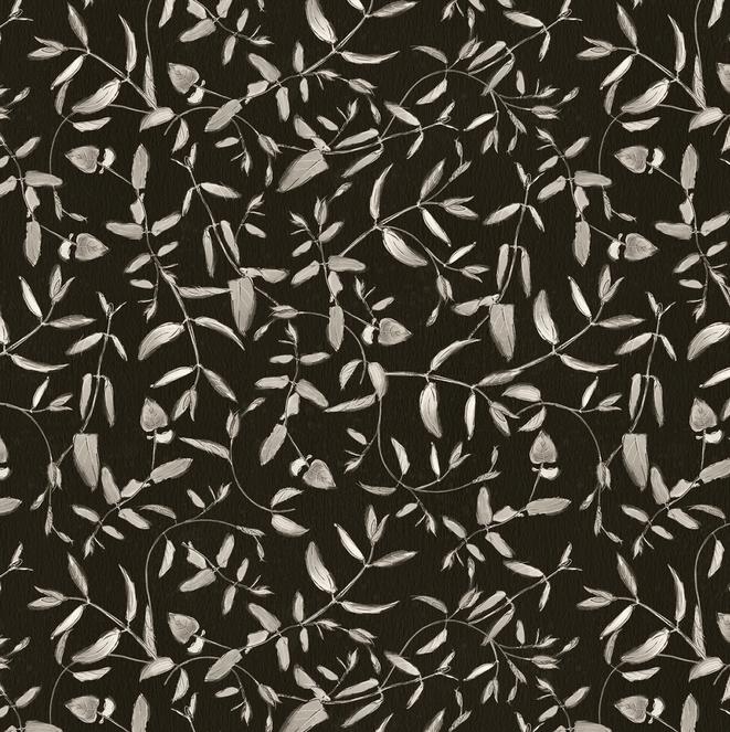 Botanical Sketchbook 10" Squares, White Owl Fabrics BOTANICALSKETCHBK-10, Precut 10" Cream Taupe Black Floral Quilt Fabric Squares