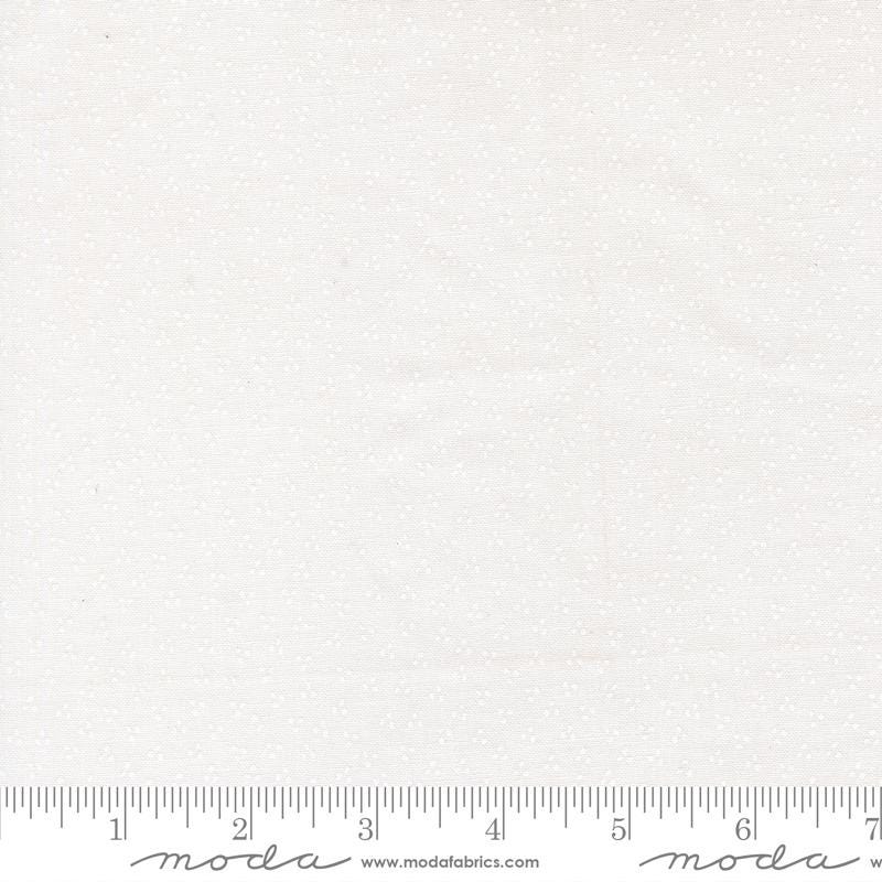 Birch and Willow - White on White Triple Dots Quilt Fabric, Moda 37728 21 Cloud, Creamy White Quilt Background Fabric, By the Yard