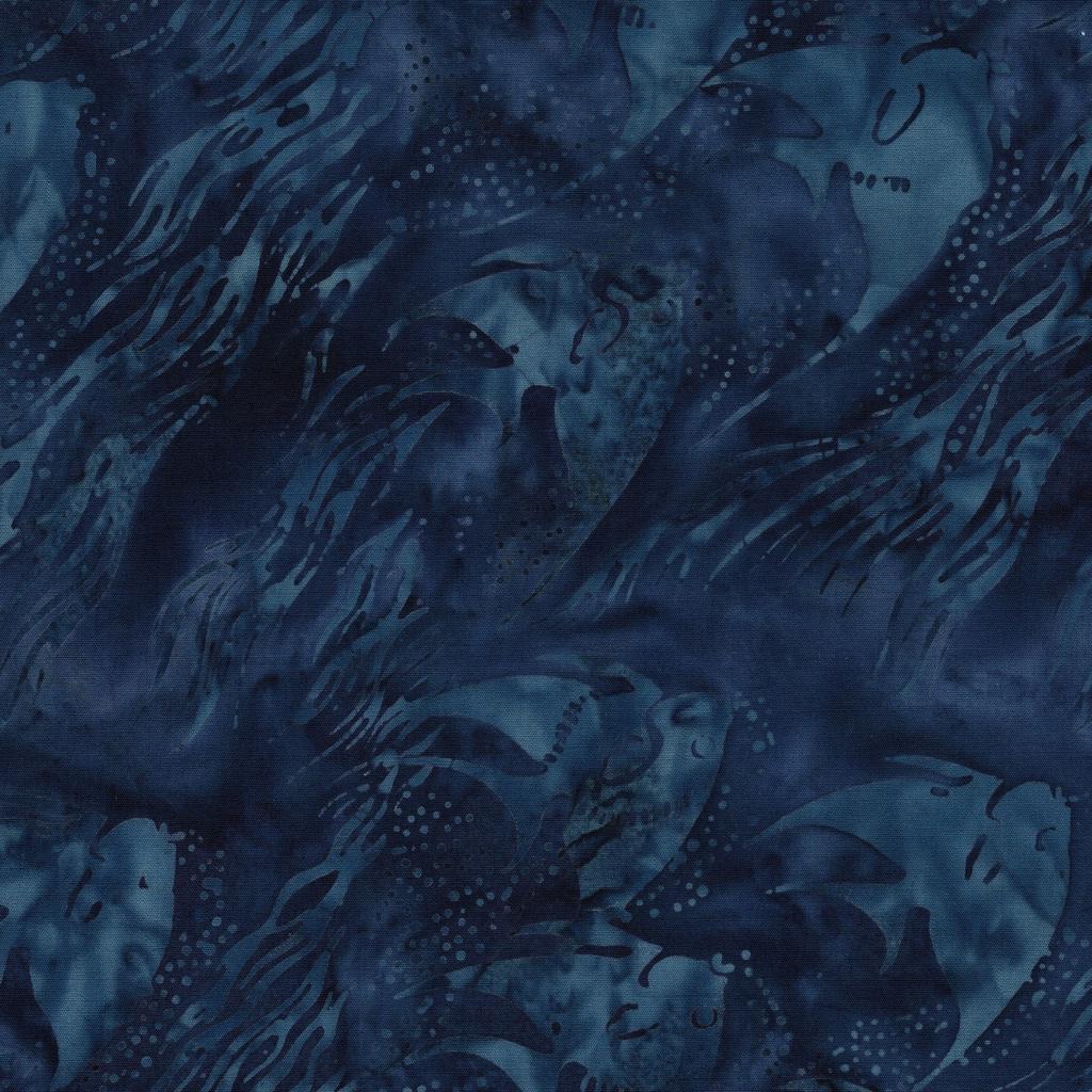 Coastal Current Strip Pack, Island Batik, Precut 2.5" Tan Blue Brown Sailboats Shells Fish Coastal Batik Fabric Strip Roll