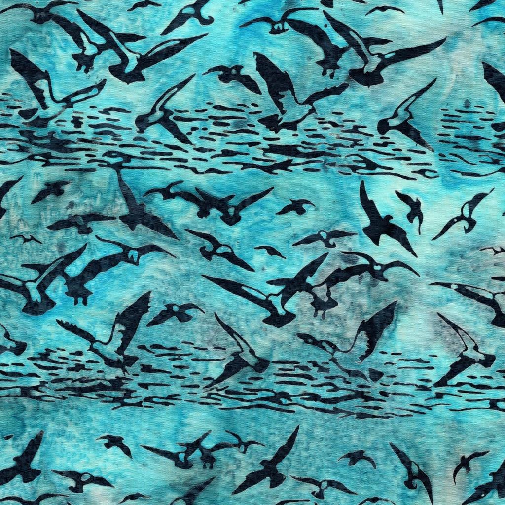 Serene Sea 10" Stack, Island Batik, Precut 10" Turquoise Blue Teal Purple Coastal Beach Shells Batik Layer Cake Fabric Squares
