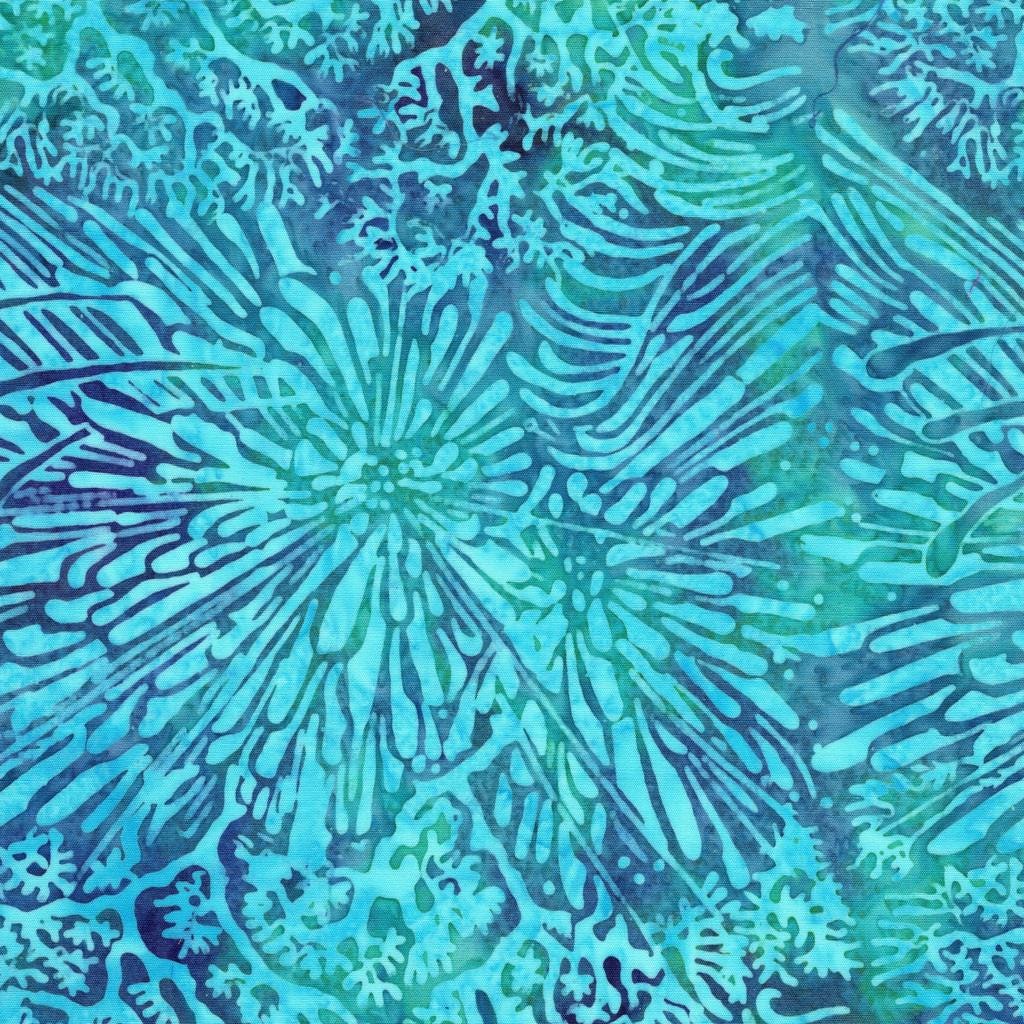 Serene Sea 10" Stack, Island Batik, Precut 10" Turquoise Blue Teal Purple Coastal Beach Shells Batik Layer Cake Fabric Squares