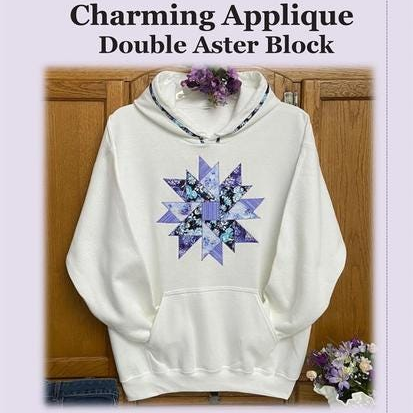 Charming Applique Double Aster Quilted Hoodie Pattern, Joyce Minnis JMD-218