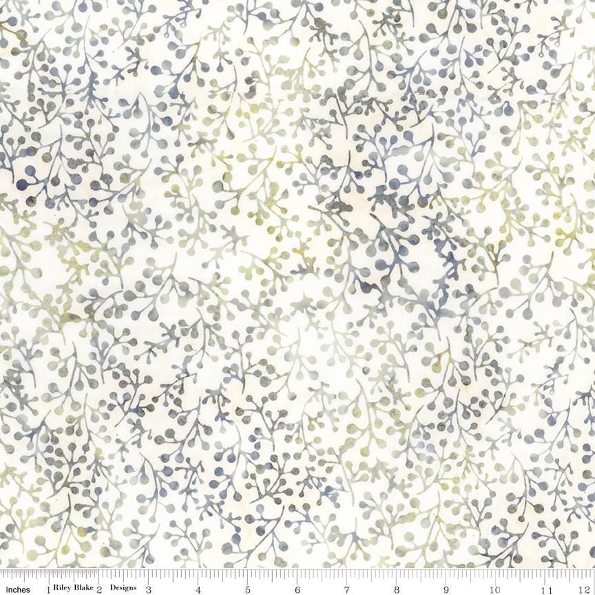 Expressions Batiks Flora Noire 10" Stacker, Riley Blake 10-23684-42, 10" Precut Black White Gray Batik Quilt Fabric Squares