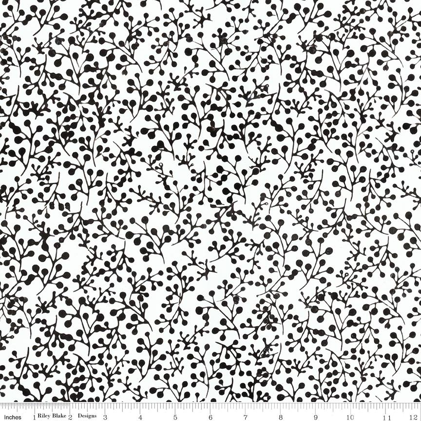 Expressions Batiks Flora Noire 2.5" Rolie Polie, Riley Blake RP-23684-40, 2.5" Precut Black White Gray Batik Quilt Fabric Strips