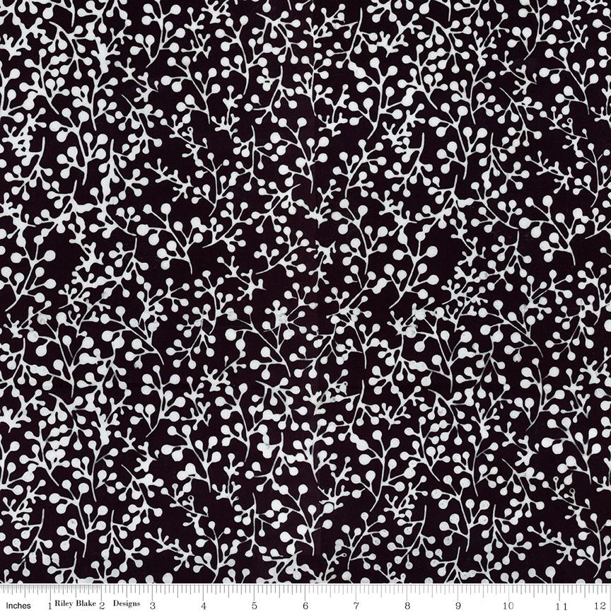 Expressions Batiks Flora Noire 2.5" Rolie Polie, Riley Blake RP-23684-40, 2.5" Precut Black White Gray Batik Quilt Fabric Strips